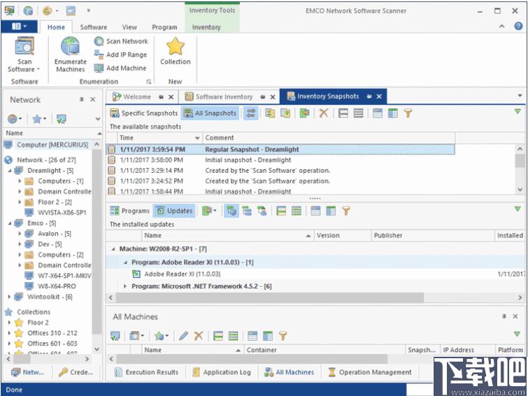 EMCO Network Software Scanner下载,软件扫描,远程检测,软件信息