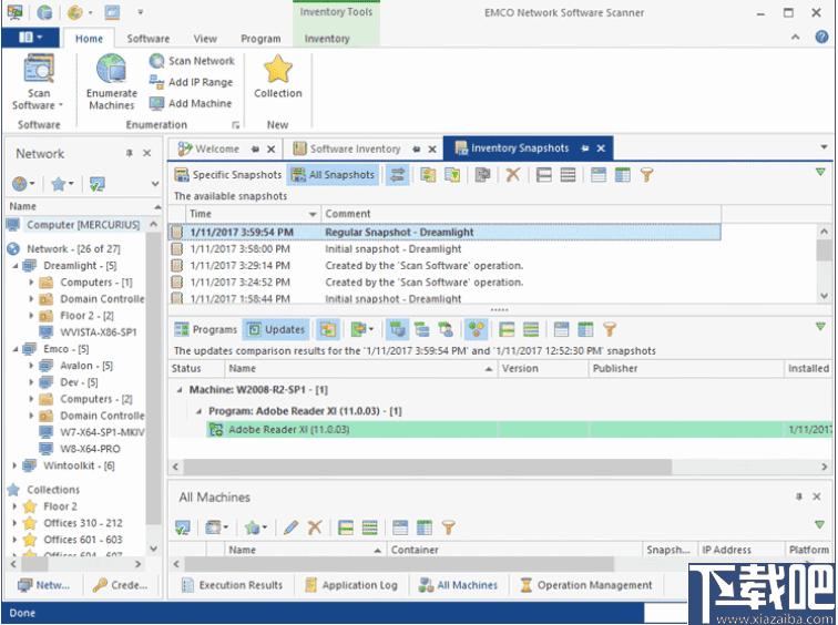 EMCO Network Software Scanner下载,软件扫描,远程检测,软件信息